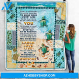 Turtle Beach Today Is A Good Day Sofa Throw Blanket