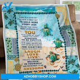 Turtle Beach Today Is A Good Day Sofa Throw Blanket