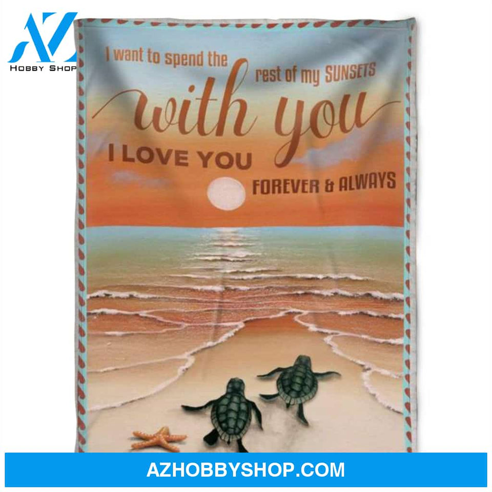 Turtle Blanket, I Want To Spend The With You, Soft Blanket, Fleece Blanket.Gift For Friend Family Home Decor Bedding Couch Sofa Soft And Comfy Cozy