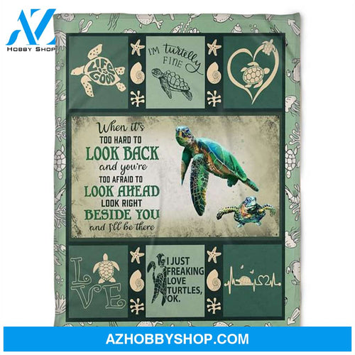 Turtle Blanket, I'm Turtelly Fine, Soft Blanket, Fleece Blanket.Gift For Friend Family Home Decor Bedding Couch Sofa Soft And Comfy Cozy