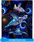 Turtle Blanket, In Ocean With Turtle Gift For Turtle Lovers
