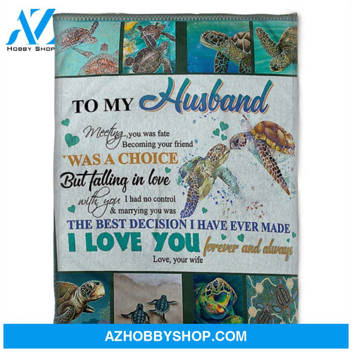 Turtle Blanket, To My Husband, Becoming Your Friend Was A Choice, Soft Blanket, Fleece Blanket.Gift For Friend Family Home Decor Bedding Couch Sofa Soft And Comfy Cozy
