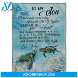 Turtle Blanket, To My Son, Keep Me In Your Heart And Always Remember,Gift For Friend Family Home Decor Bedding Couch Sofa Soft and Comfy Cozy