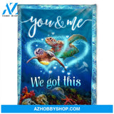 Turtle Blanket, You And Me We Got This, Soft Blanket, Fleece Blanket.Gift For Friend Family Home Decor Bedding Couch Sofa Soft and Comfy Cozy