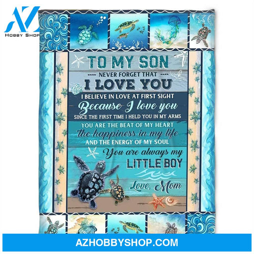 Turtle Blanket, You Are Always My Little Boy, Soft Blanket, Fleece Blanket.Gift For Friend Family Home Decor Bedding Couch Sofa Soft and Comfy Cozy