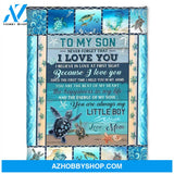 Turtle Blanket, You Are Always My Little Boy, Soft Blanket, Fleece Blanket.Gift For Friend Family Home Decor Bedding Couch Sofa Soft and Comfy Cozy