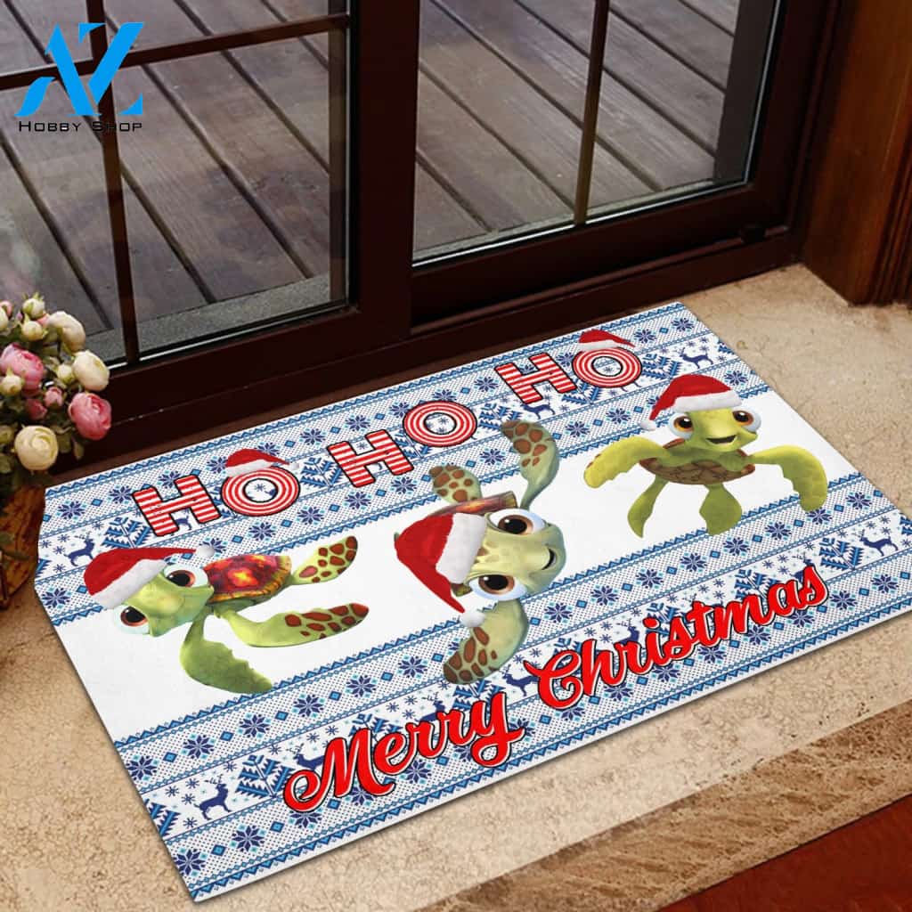 Turtle Christmas Coir Doormat PTU