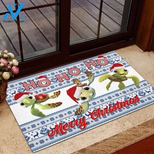 Turtle Christmas Coir Doormat PTU