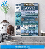 Turtle - Destiny made us couple, love made us forever together Couple Portrait Canvas Prints - Wall Art