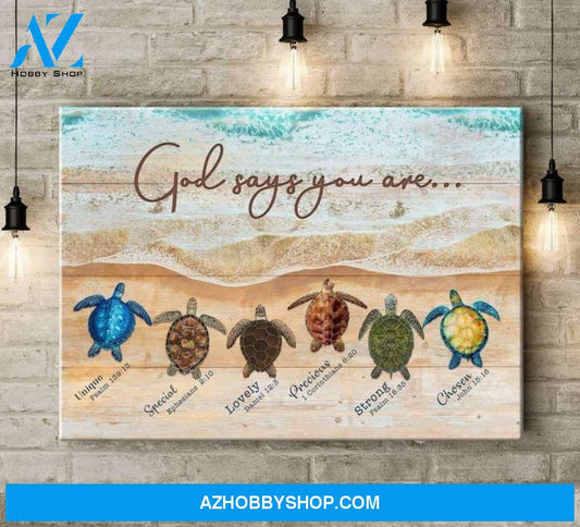 Turtle God says you are Canvas And Poster, Wall Decor Visual Art
