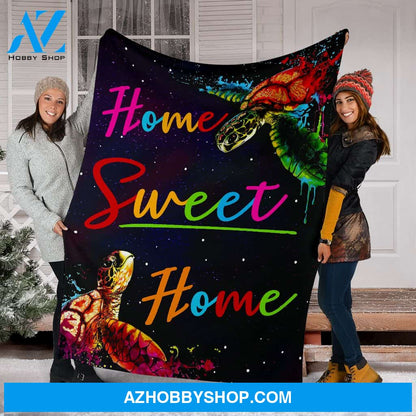 Turtle Home Sweet Home Fleece Blanket