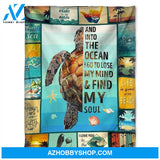 Turtle, I Need Vitamin Sea, Soft Blanket, Fleece Blanket.Gift For Friend Family Home Decor Bedding Couch Sofa Soft and Comfy Cozy