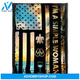 Turtle, I'm A Simple Woman, Soft Blanket, Fleece Blanket.Gift For Friend Family Home Decor Bedding Couch Sofa Soft and Comfy Cozy