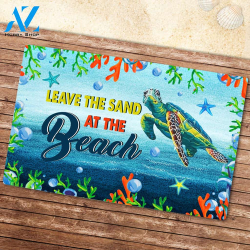 Turtle Leave The Sand At The Beach Funny Indoor And Outdoor Doormat Warm House Gift Welcome Mat Gift For Beach Lovers