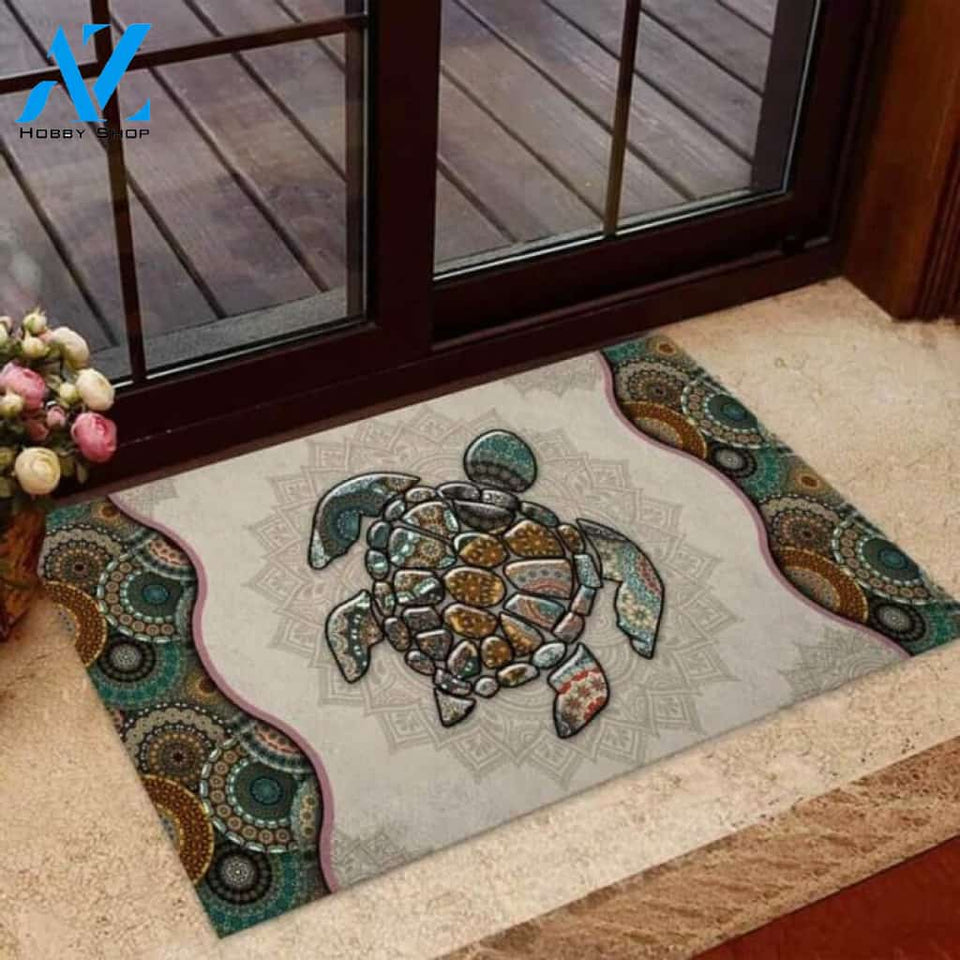 Turtle Mandala Doormat | Welcome Mat | House Warming Gift