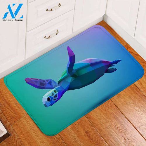 Turtle Model Blue Door Mat