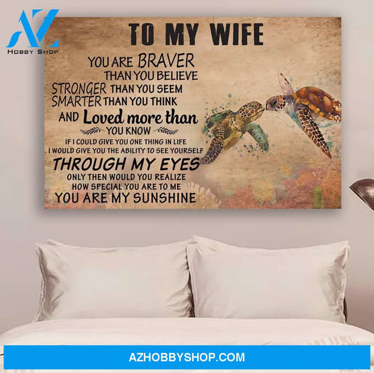 G-turtle poster - to wife - you are my sunshine vs2