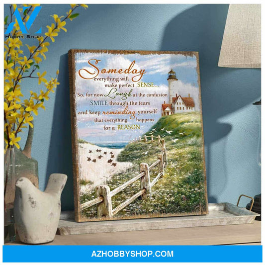 Turtle Poster, Someday Everything Will Make Perfect Sense Wall Art Decor, Signs Wall Art Decor