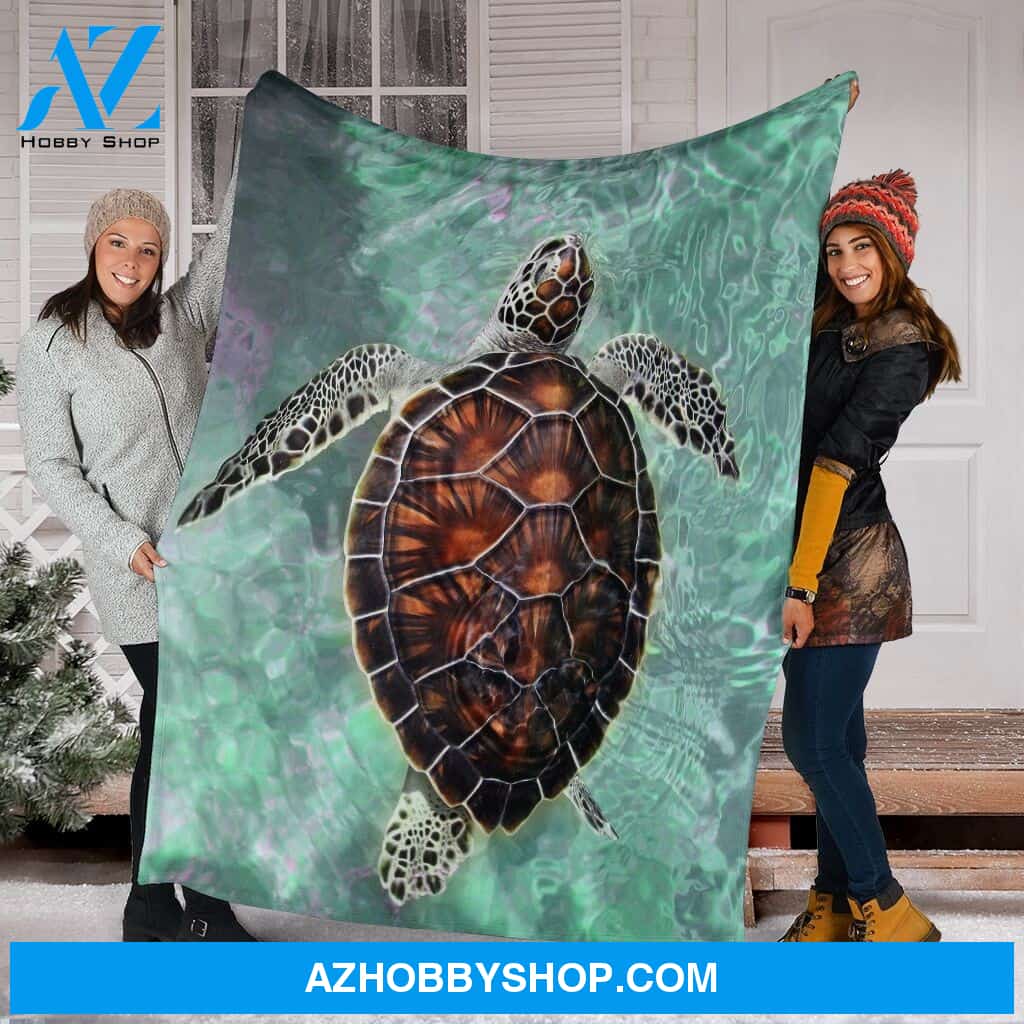 Turtle Print Art Fleece Blanket