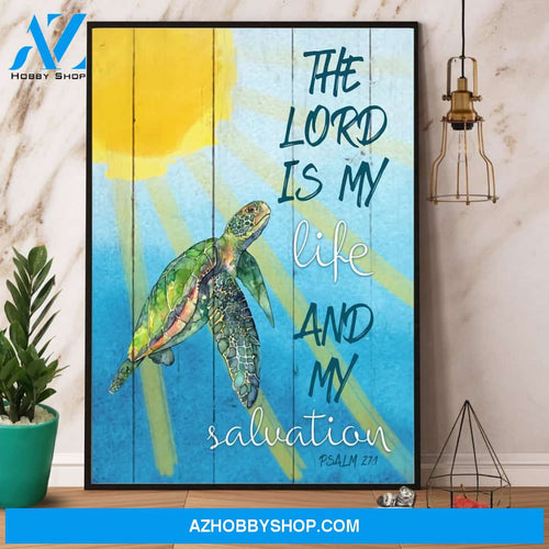 Turtle Sunshine The Lord Is My Life And My Saluation Canvas And Poster, Wall Decor Visual Art