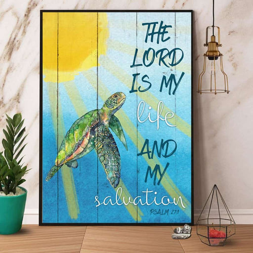 Turtle The Lord Is My Life And My Salvation Paper Poster No Frame Matte Canvas Wall Decor