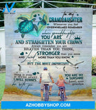 Personalized Turtle To My Granddaughter Fleece Blanket From Grandpa I Will Always Be With You Great Customized Blanket Gifts For Birthday Christmas Thanksgiving