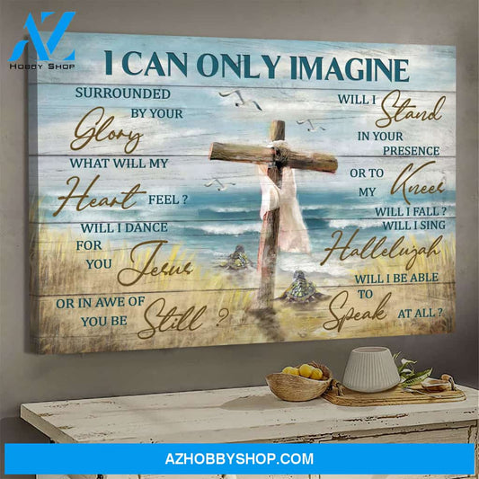 Turtle to the ocean - I can only imagine - Jesus Landscape Canvas Prints, Wall Art