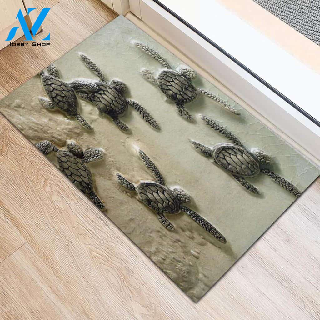 Turtles and the sea Doormat | Welcome Mat | House Warming Gift