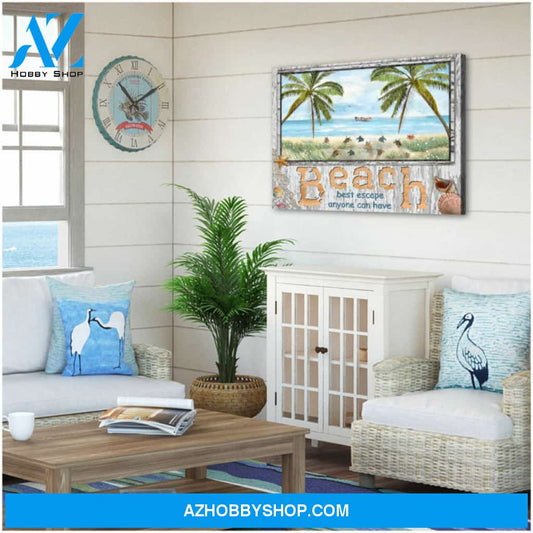 Ohcanvas Turtles Beach Best Escape Anyone Can Have Canvas Wall Art Decor