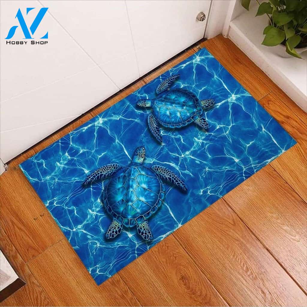 Turtles Swimming Doormat