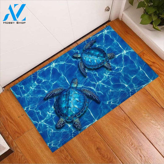 Turtles Swimming Doormat