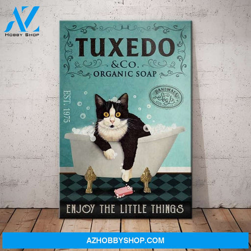 Tuxedo Cat Organic Soap Company Canvas Wall Art, Wall Decor Visual Art