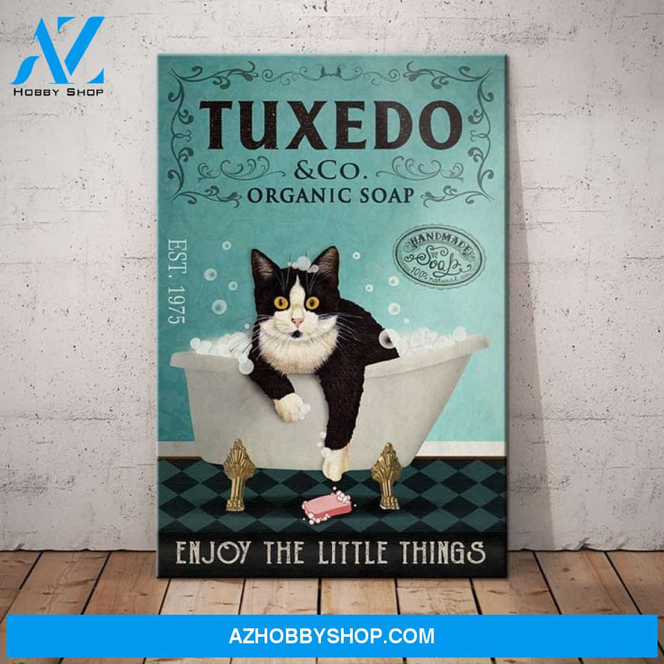 Tuxedo Cat Organic Soap Company Canvas Wall Art, Wall Decor Visual Art