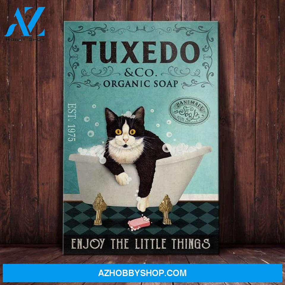 Tuxedo Cat Organic Soap Company Canvas Wall Art, Wall Decor Visual Art