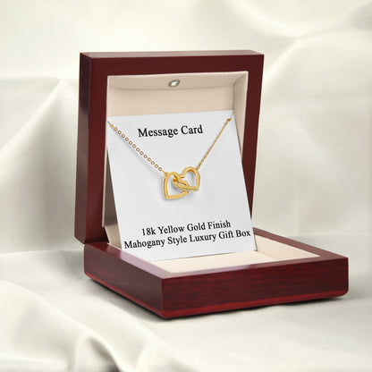Gift to Girlfriend Interlocking Hearts - Message Card From Boyfriend, Anniversary Gift for Girlfriend, Jewelry Message Meaningful 109
