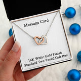New Mom Gift Interlocking Hearts Gift For New Mom, Pregnancy New Mom Gift, First Time Mom Necklace, Mama To Be Necklace Message Card 113