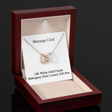 Gift to Girlfriend Interlocking Hearts - Message Card From Boyfriend, Anniversary Gift for Girlfriend, Jewelry Message Meaningful 110