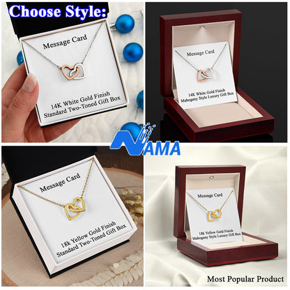 Gift to Girlfriend Interlocking Hearts - Message Card From Boyfriend, Anniversary Gift for Girlfriend, Jewelry Message Meaningful 109