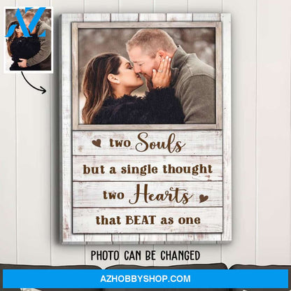 Two Hearts - Personalized Custom Photo Canvas