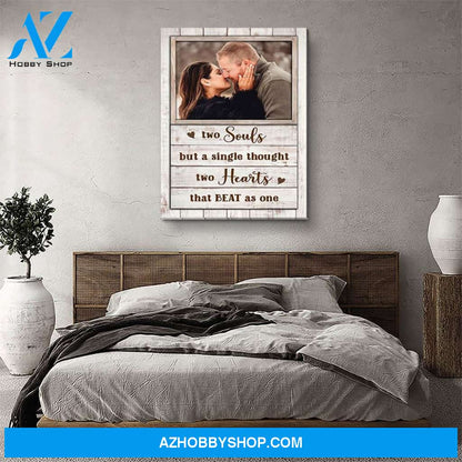 Two Hearts - Personalized Custom Photo Canvas
