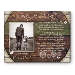 Father’s Day Gift 2022, Dad Birthday Gift From Daughter, Christmas Day Gift From Son, Walk With Me Daddy Canvas