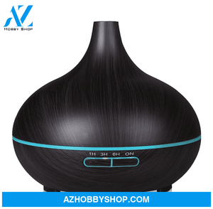 Ultrasonic Aroma Diffuser Humidifier Wood Grain Darkwood / Uk