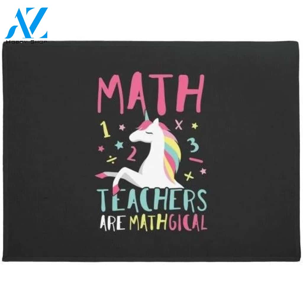 Unicorn Math Teachers Are Mathgical Doormat Welcome Mat Housewarming Gift Home Decor Funny Doormat Gift Idea For Teacher Gift For Math Lovers