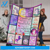 Personalized Unicorn To My Granddaughter Fleece Blanket I Love You So Much Great Customized Blanket Gifts For Birthday Christmas Thanksgiving