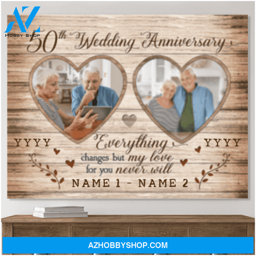 Unique 50th Anniversary Gifts Personalized Gifts For Couple Canvas Print