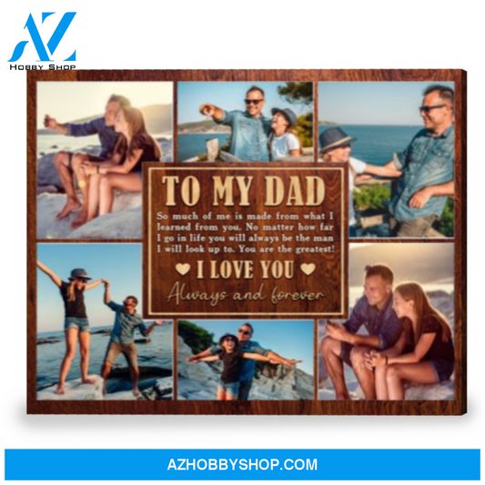 Unique Dad Gift Personalized Photo Gift For Dad With Meaningful Message