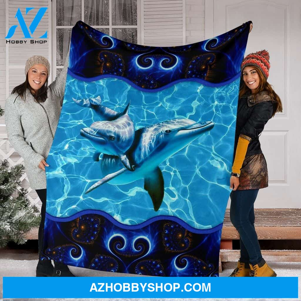 Unique Dolphin Fleece Blanket