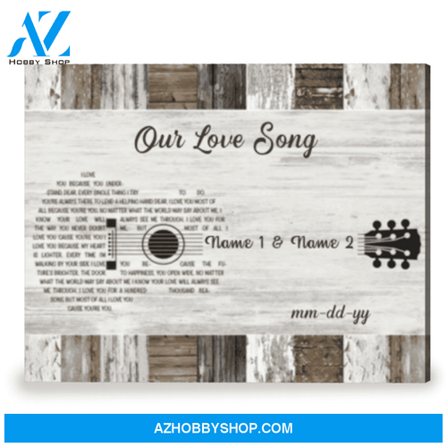 Unique Gift For Love Customized Lyrics Song Gift Music Wall Art
