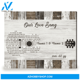Unique Gift For Love Customized Lyrics Song Gift Music Wall Art