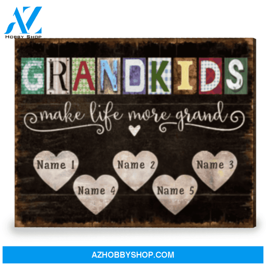 Unique Gift Idea For Grandma Personalized Grandma's House Wall Decor Canvas